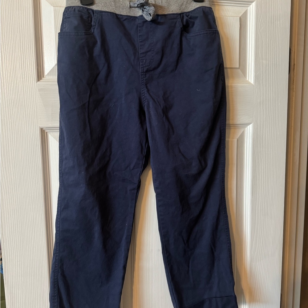Unisex Navy 14/16 Pants with Gray Waistband- Great for school uniform!!